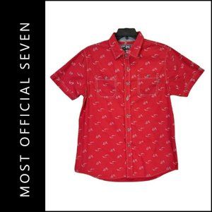 Most OFCL Seven Men’s Short Sleeve Dress Shirt Size Medium M